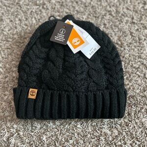 NWT Timberland Cable Knit Beanie with Fleece Lining